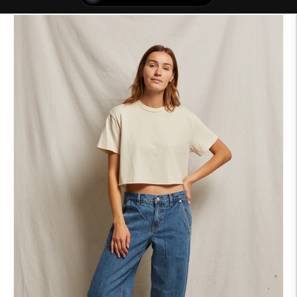 Courtney vintage soft cotton jersey crop tee